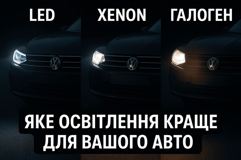 LED vs Xenon vs Галоген: яке